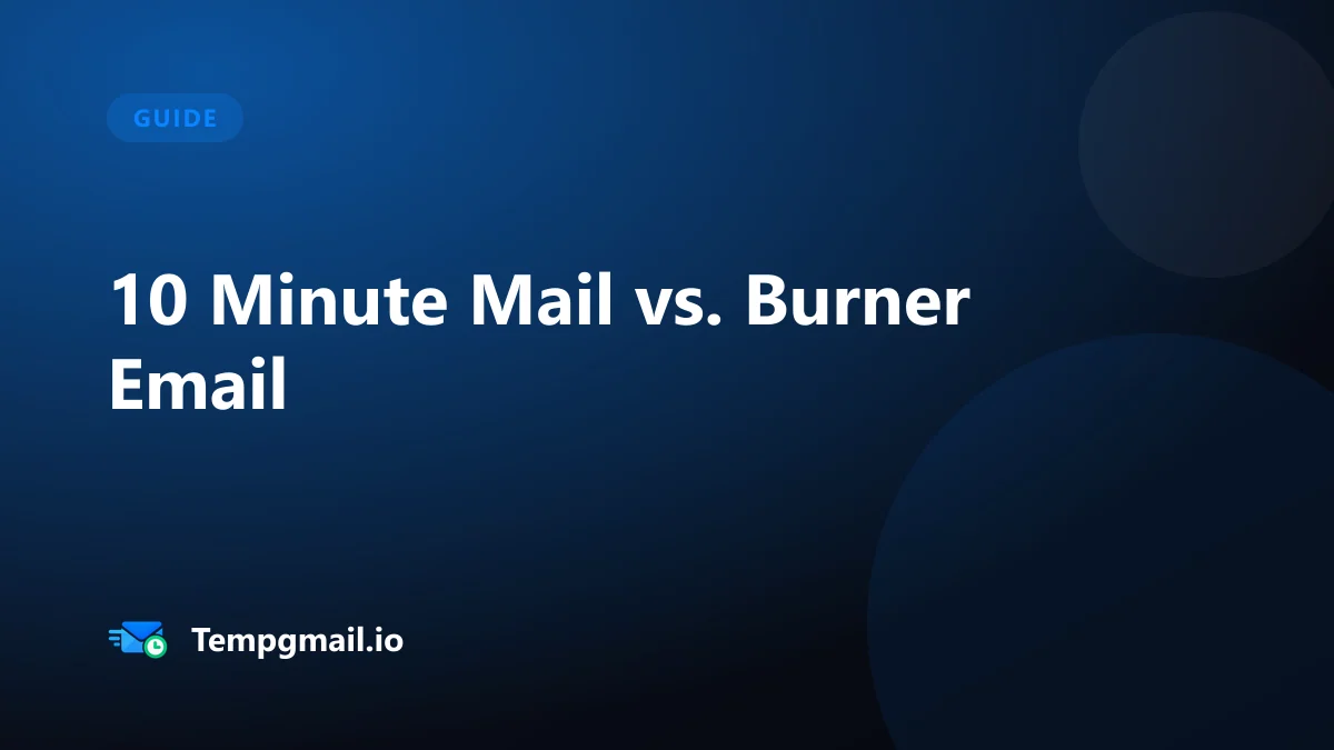 10 Minute Mail vs. Burner Email vs. Disposable Email
